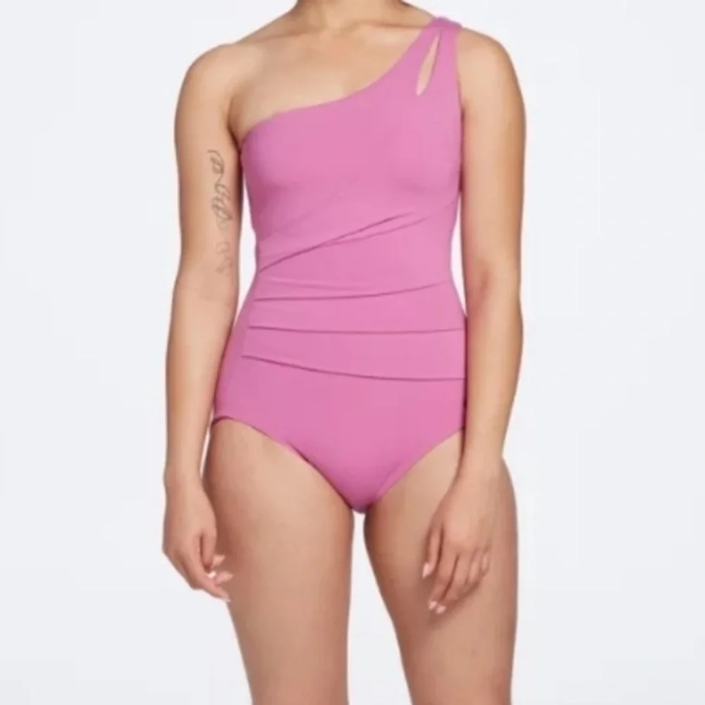 CALIA Sculpt One Shoulder Powersculpt Slimming  One Piece Swimsuit | 10 NWT